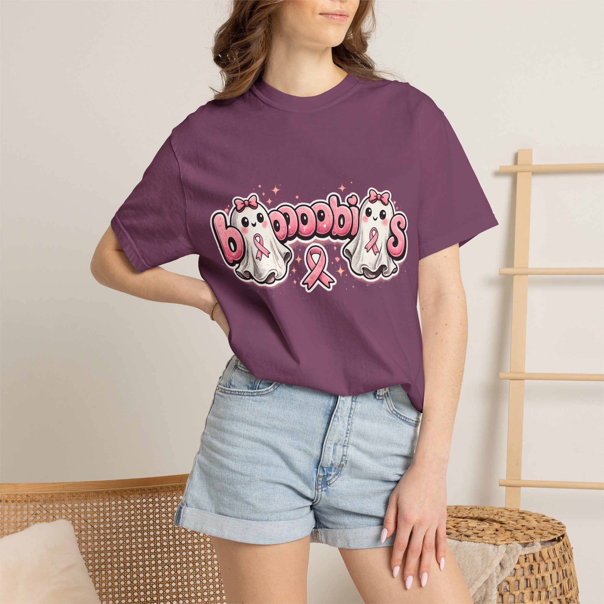 Breast Cancer Awareness 'Boobies' Ghost Tee