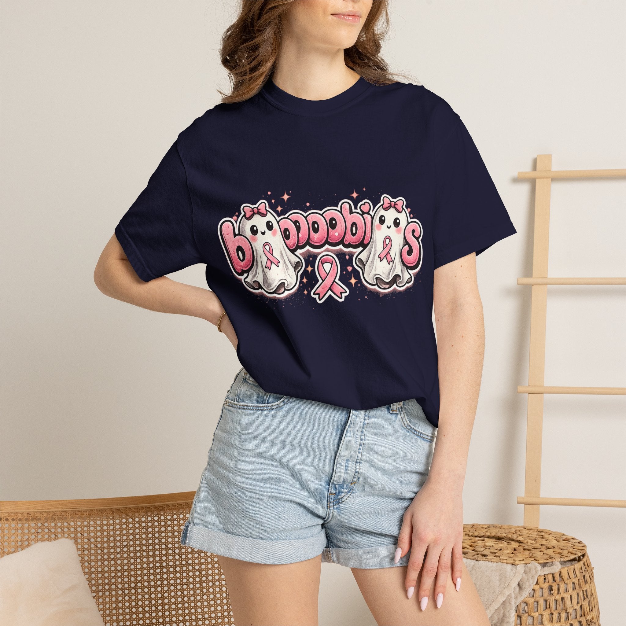 Breast Cancer Awareness 'Boobies' Ghost Tee