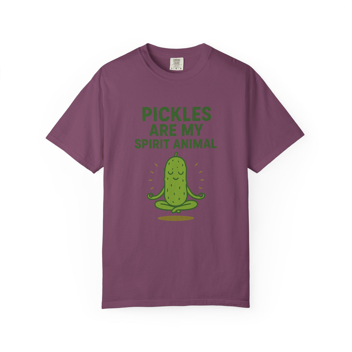 Pickles Are My Spirit Animal T-Shirt — Vintage Garment-Dyed Pickle Graphic Tee