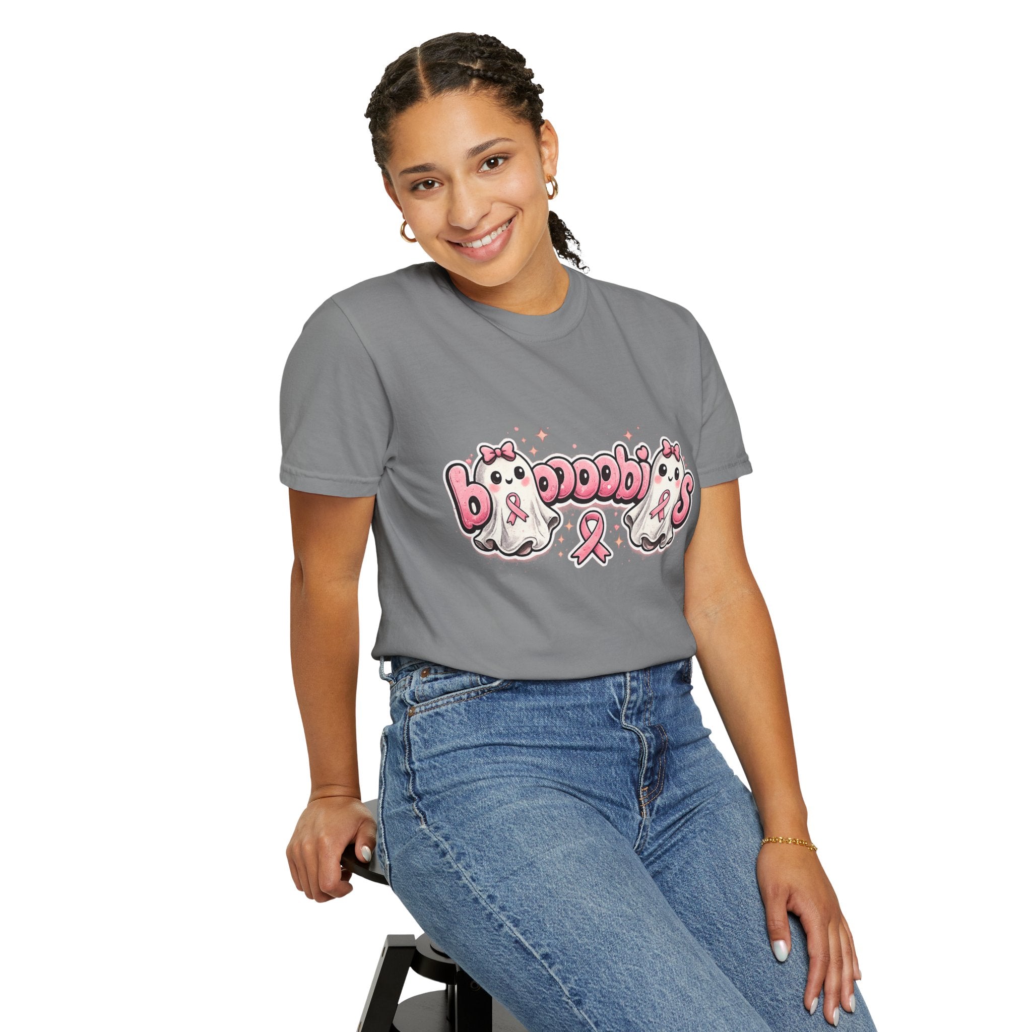 Breast Cancer Awareness 'Boobies' Ghost Tee