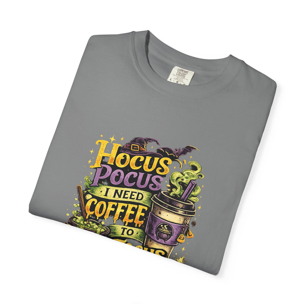 Hocus Pocus I Need Coffee T-Shirt — Halloween Witch Coffee Tee