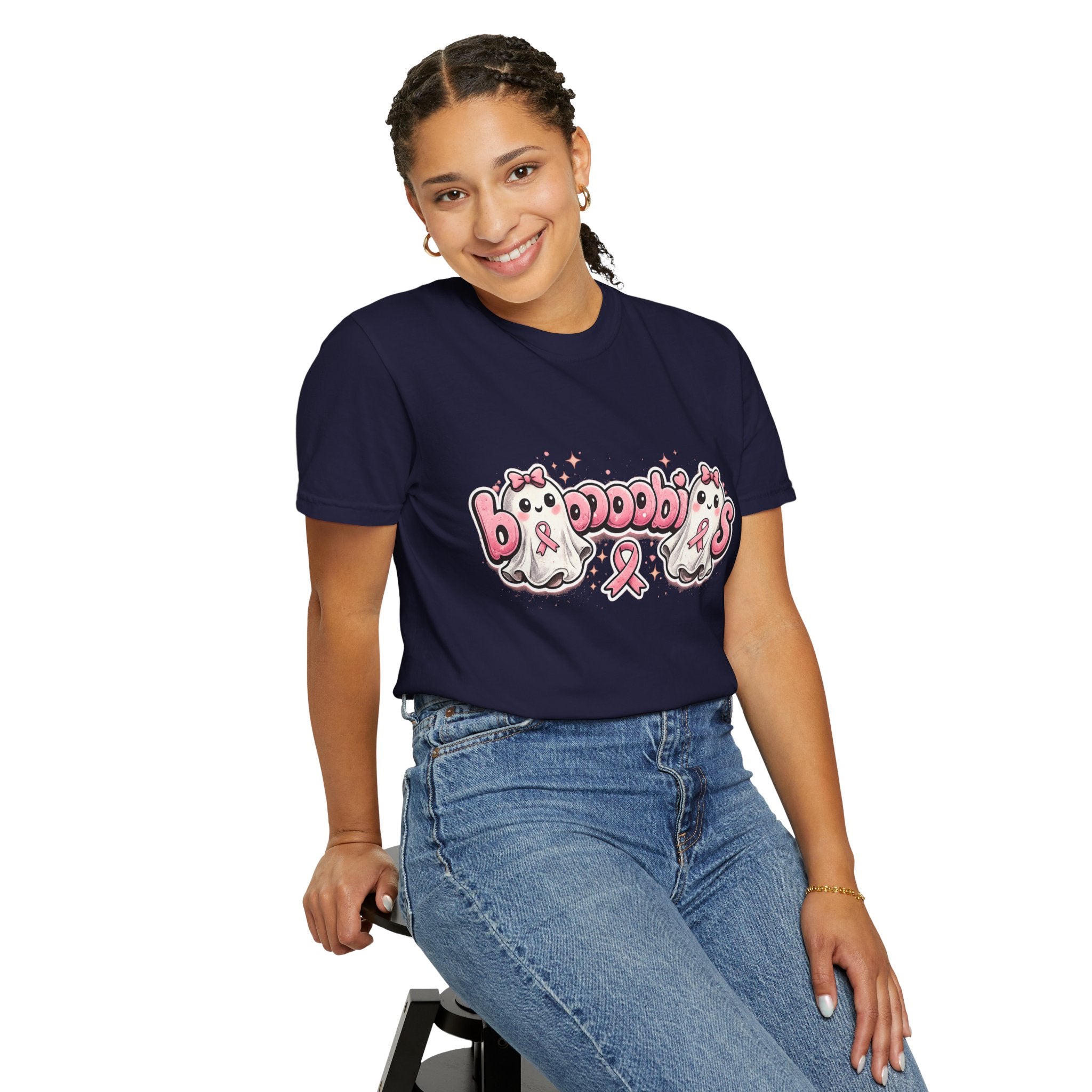Breast Cancer Awareness 'Boobies' Ghost Tee
