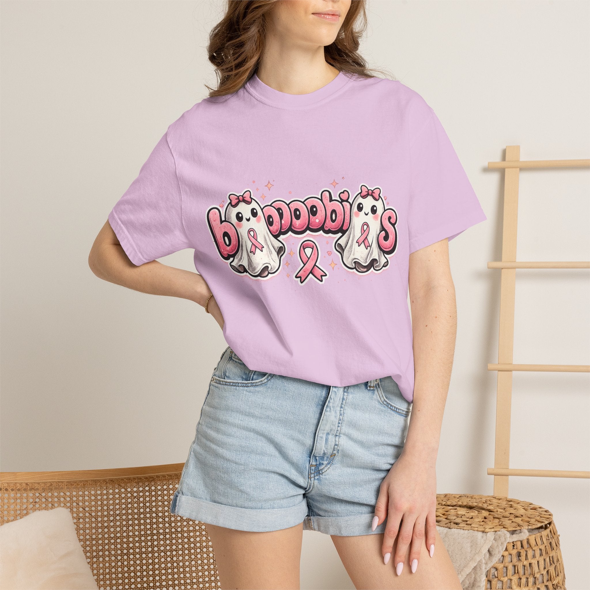 Breast Cancer Awareness 'Boobies' Ghost Tee