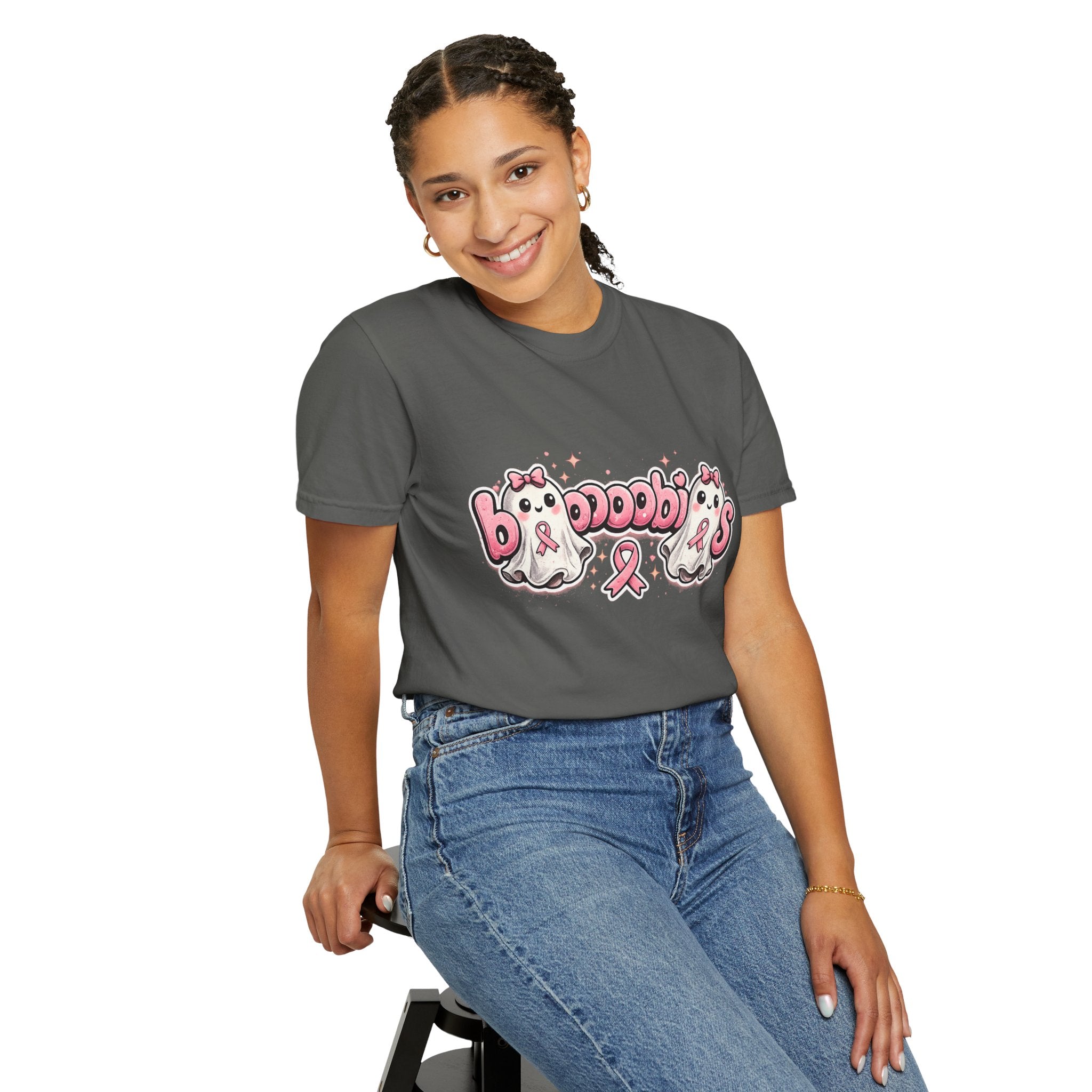 Breast Cancer Awareness 'Boobies' Ghost Tee