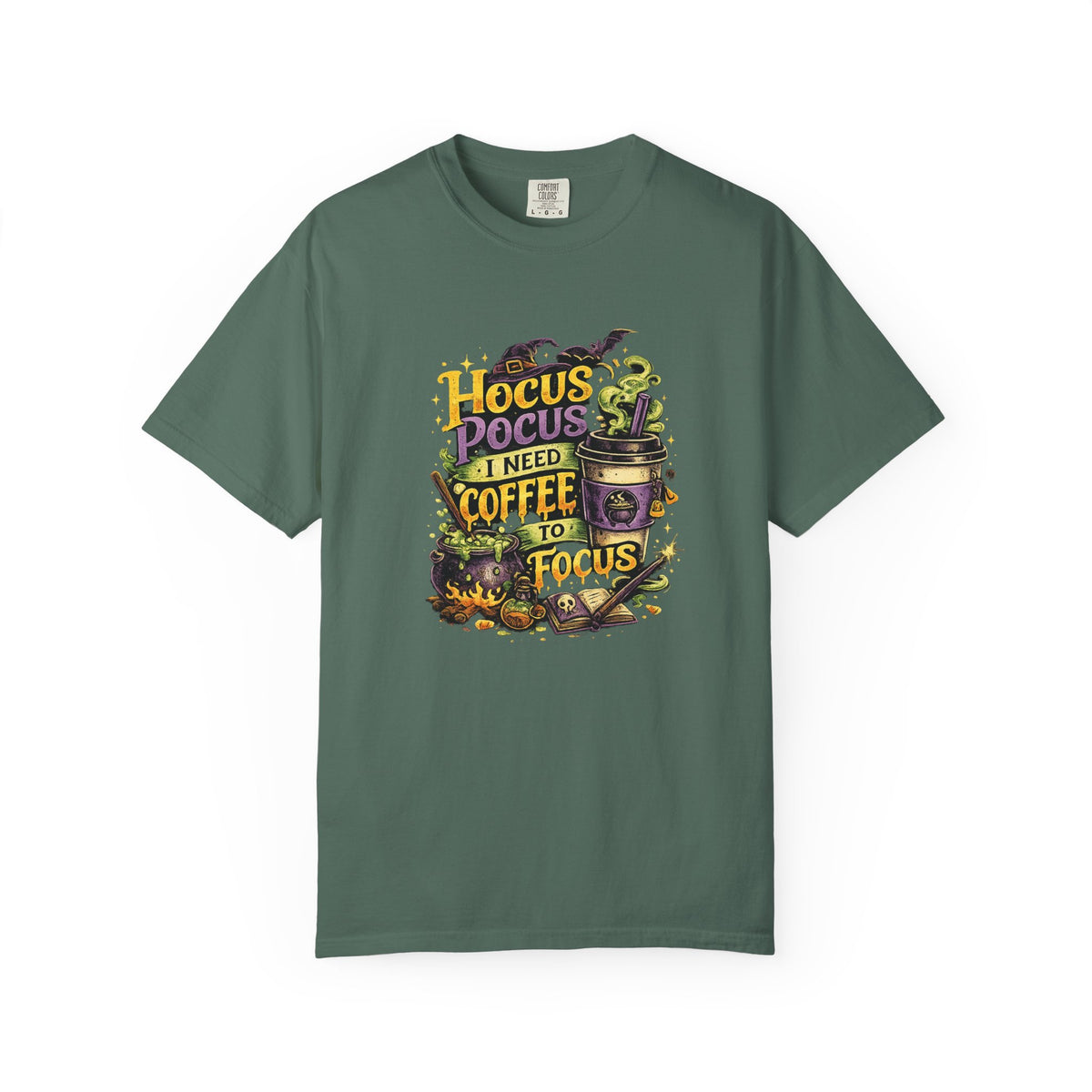 Hocus Pocus I Need Coffee T-Shirt — Halloween Witch Coffee Tee