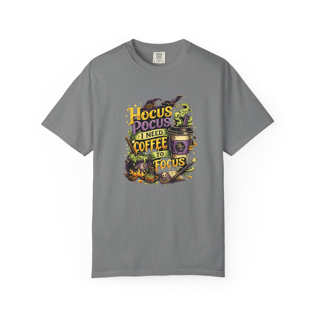 Hocus Pocus I Need Coffee T-Shirt — Halloween Witch Coffee Tee