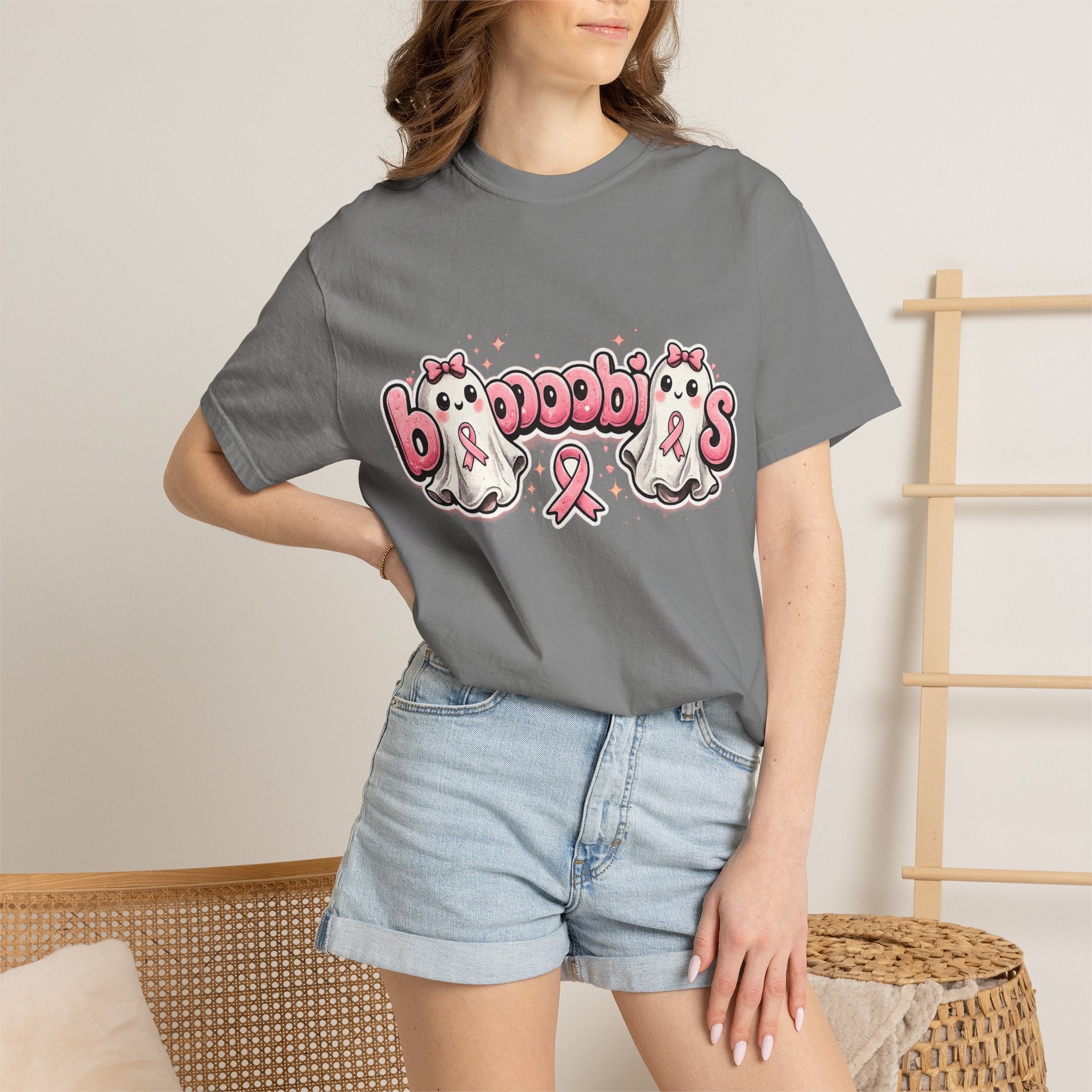 Breast Cancer Awareness 'Boobies' Ghost Tee