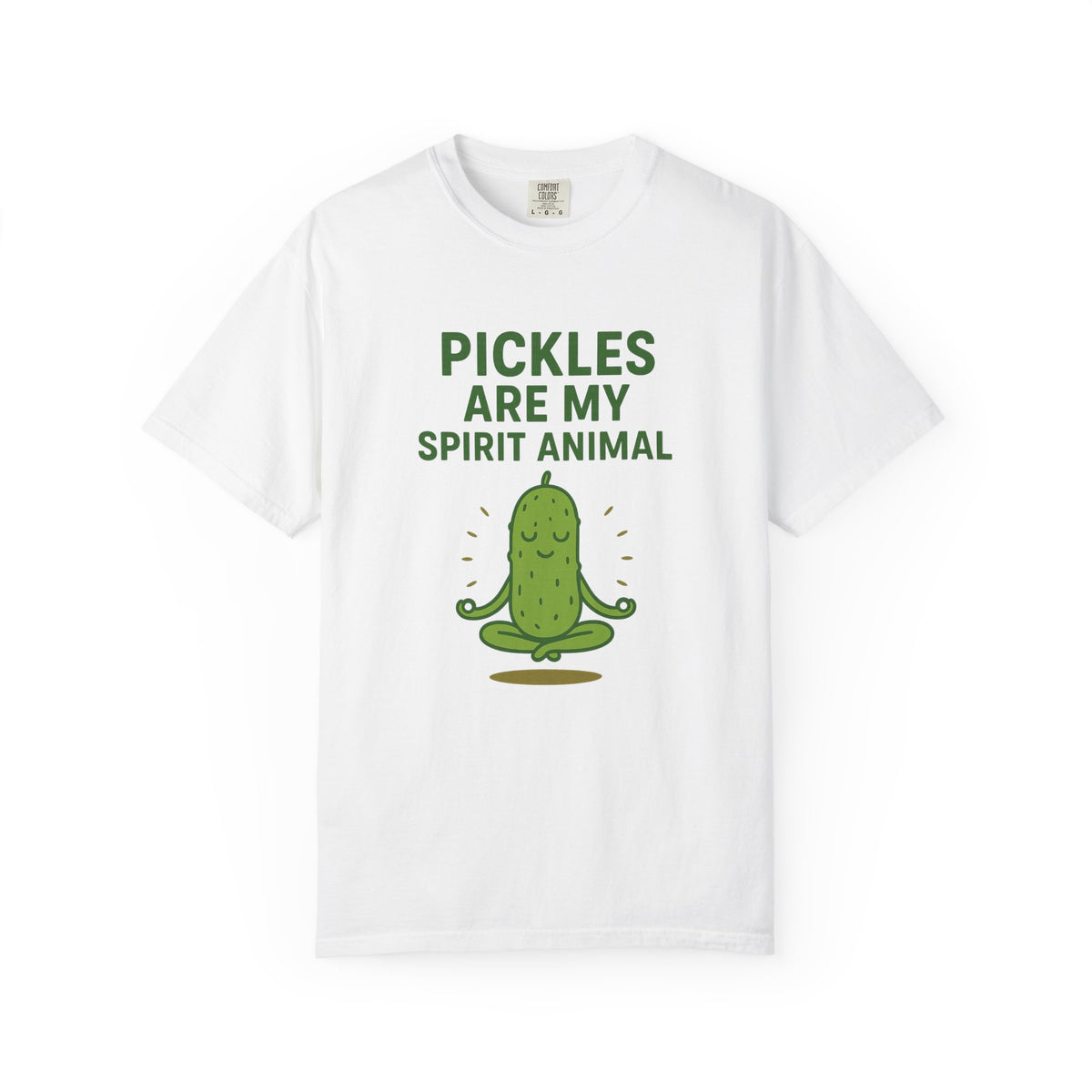 Pickles Are My Spirit Animal T-Shirt — Vintage Garment-Dyed Pickle Graphic Tee