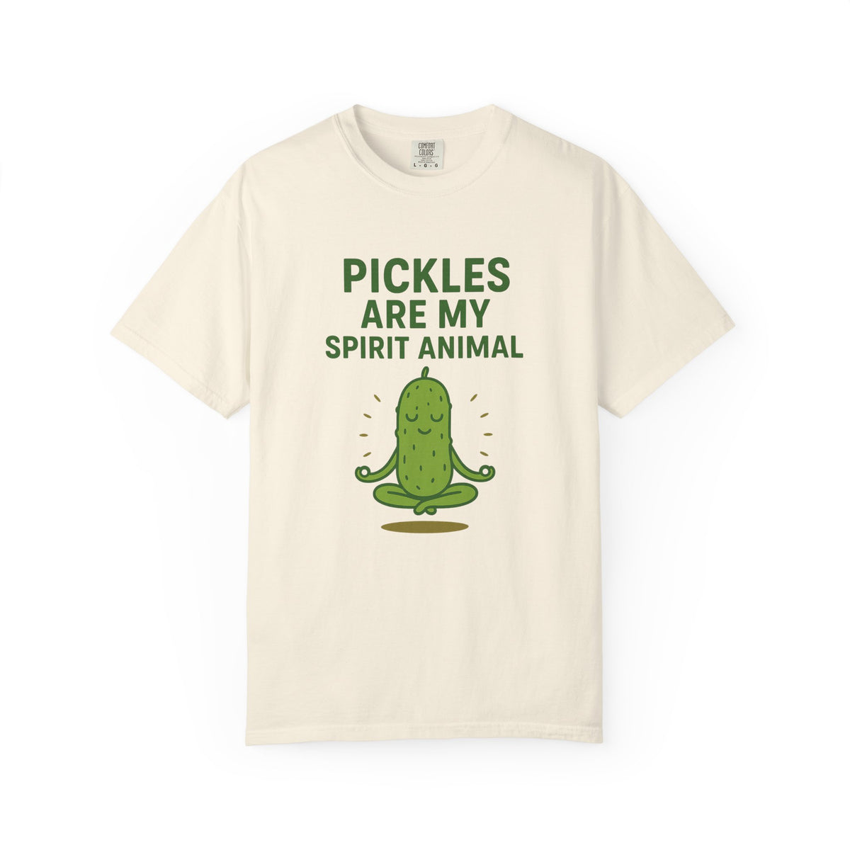 Pickles Are My Spirit Animal T-Shirt — Vintage Garment-Dyed Pickle Graphic Tee