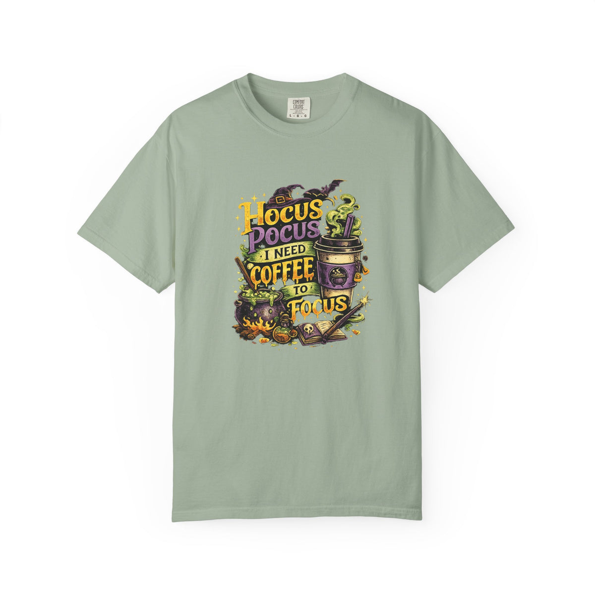 Hocus Pocus I Need Coffee T-Shirt — Halloween Witch Coffee Tee