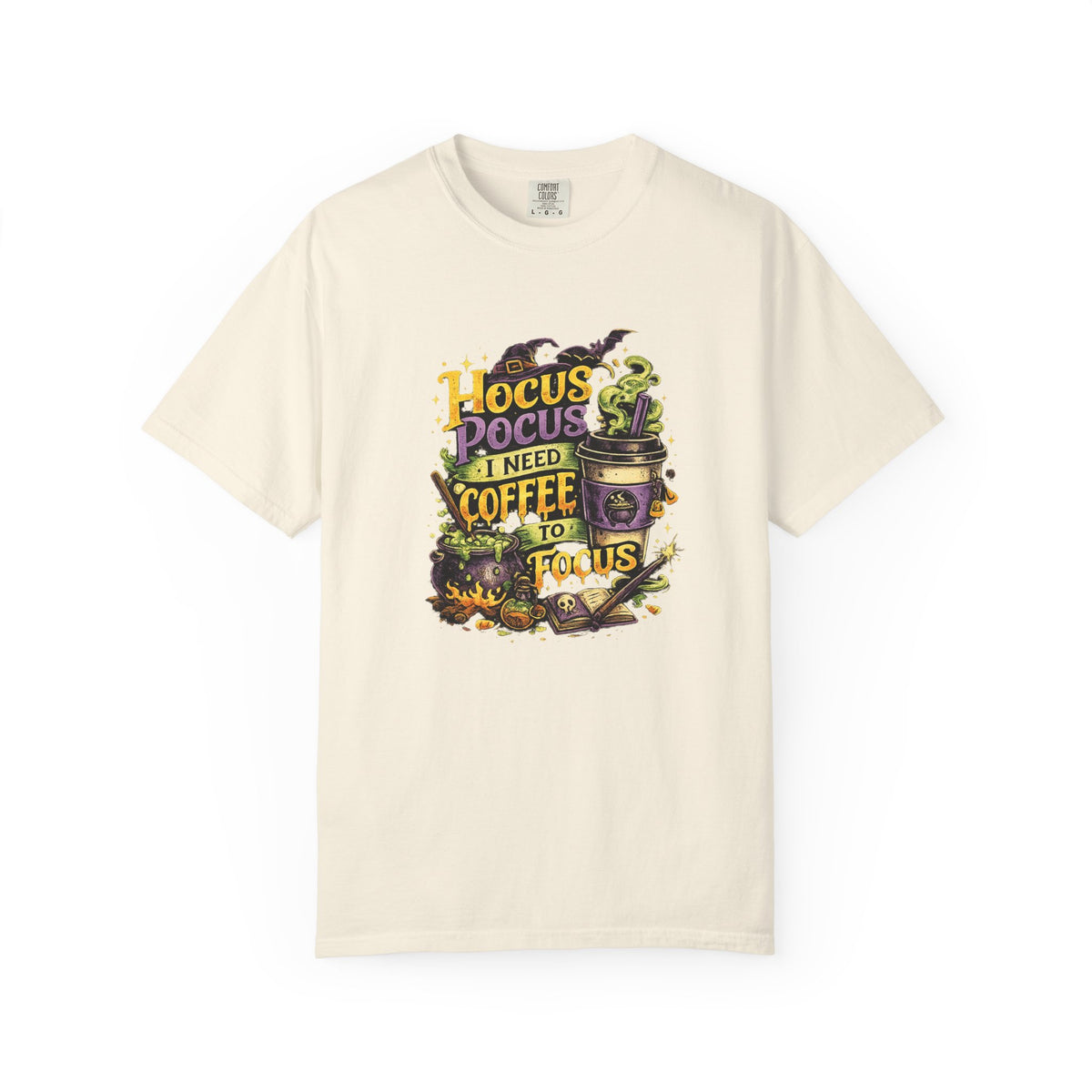 Hocus Pocus I Need Coffee T-Shirt — Halloween Witch Coffee Tee