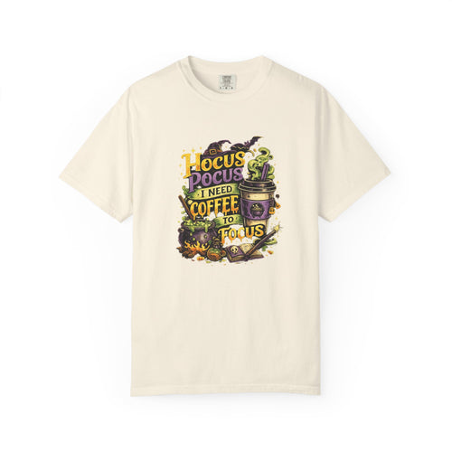 Hocus Pocus I Need Coffee T-Shirt — Halloween Witch Coffee Tee