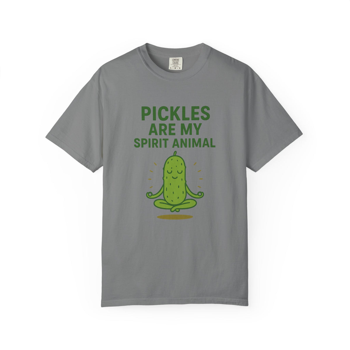 Pickles Are My Spirit Animal T-Shirt — Vintage Garment-Dyed Pickle Graphic Tee