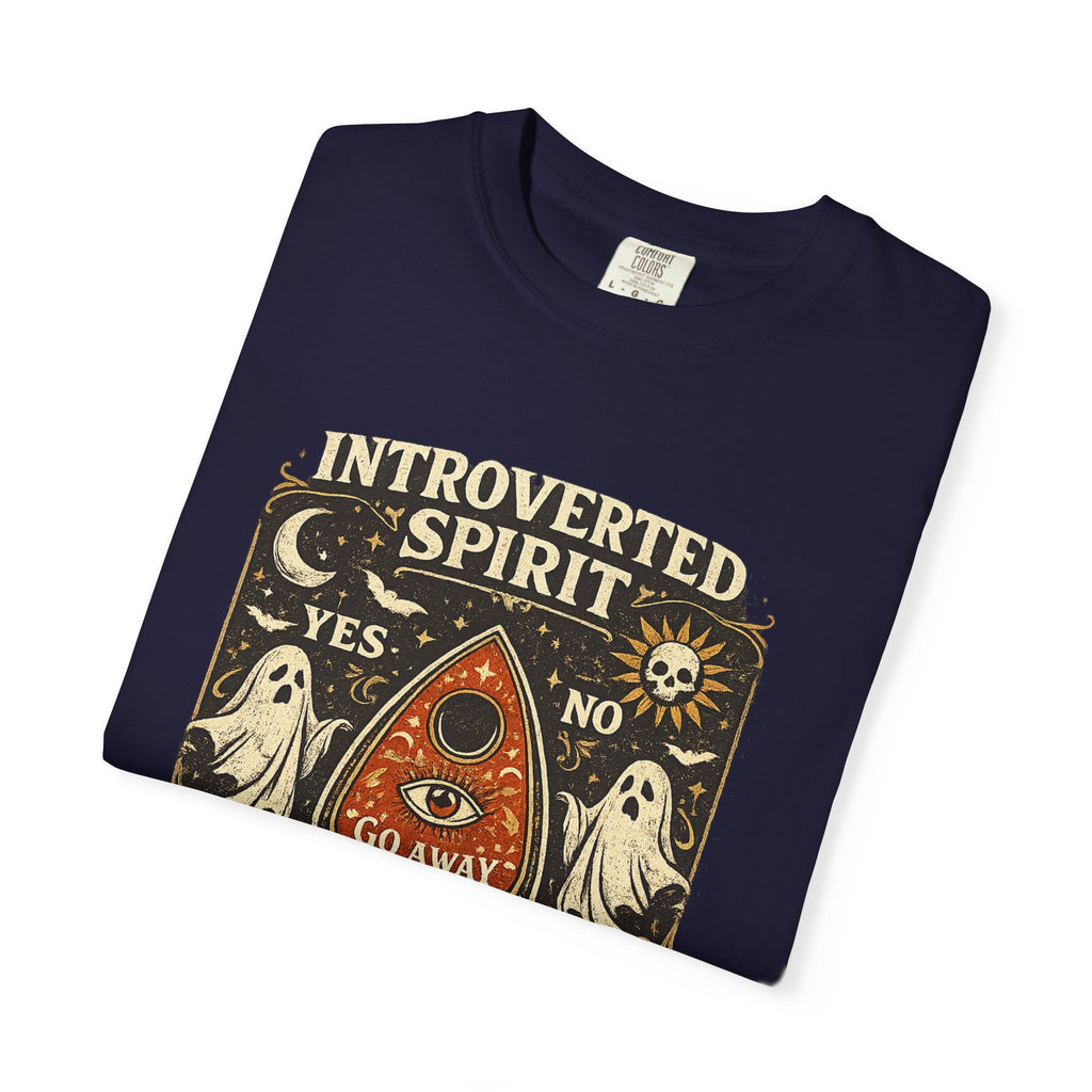 Introverted Spirit T-Shirt — Ouija Planchette 'Go Away' Gothic Graphic Tee